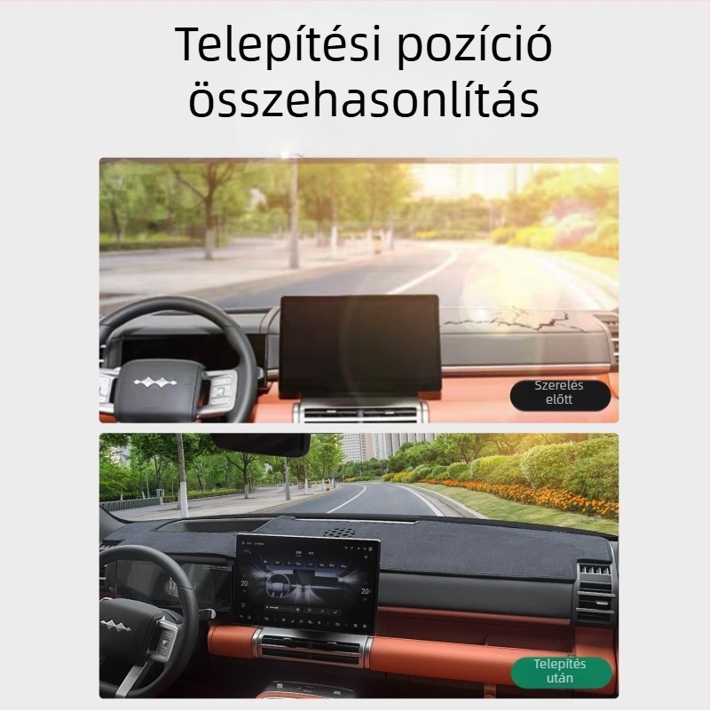 Suede anyagú napvédő párna a középső műszerfalhoz, kompatibilis 25 Fangcheng Leopard Titanium 7 modellel