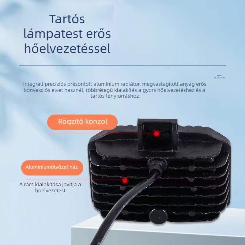 Kamion LED reflektor, 12-80V, 50W, IP68, munkagépekre és építőipari járművekre