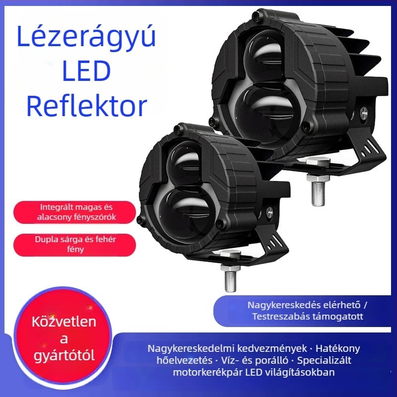 Elektromos járművekhez készült LED spotlámpa, kettőszínű LED-del, IP68 vízálló, 12–50 V, 336 W, 5000 lm