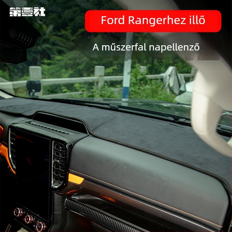 Suede műszerfalvédő szőnyeg Ford Rangerhez – minden évszakhoz, eredeti modell stílus, egyszínű mintázat, Guangdong eredet