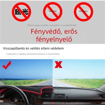 Autó műszerfalának napvédő matraca – poliszter, Bei Ai márka, testreszabható, nyomtatott logó