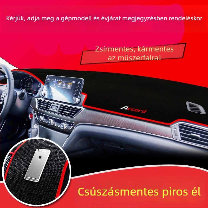 Autó műszerfalának napvédő matraca – poliszter, Bei Ai márka, testreszabható, nyomtatott logó