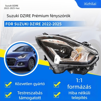 LED első fényszóró jelzőfénnyel és féklámpával Suzuki Dzire 2022-2025-höz; LED fényforrás, 12V, hosszú élettartam