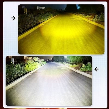 Ultra fényes LED fényszóró elektromos járművekhez és motorkerékpárokhoz, erős lencse, külső felszerelés, sárga–fehér fény