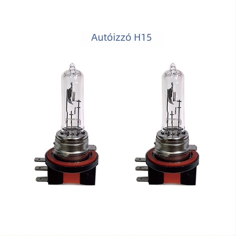 Autóhalogén fényszóró izzó H15 – 55W, 12V, 1350 lm, halogén fényforrás