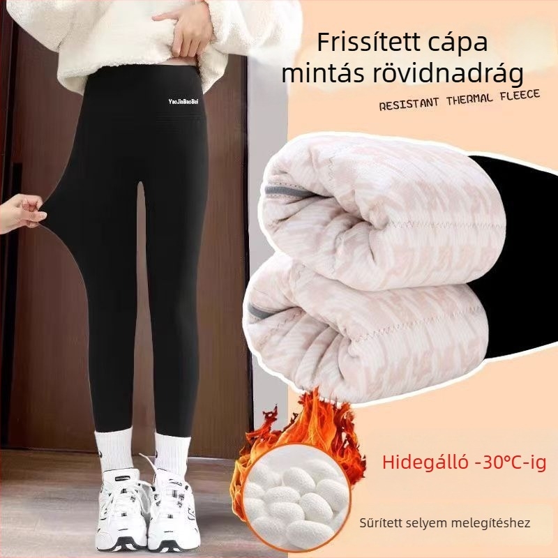 Lányoknak készült magas derekú nylon leggings, 3/4 hosszú, elasztikus derék, 85% nylon, tél 2024, 3–8 éveseknek