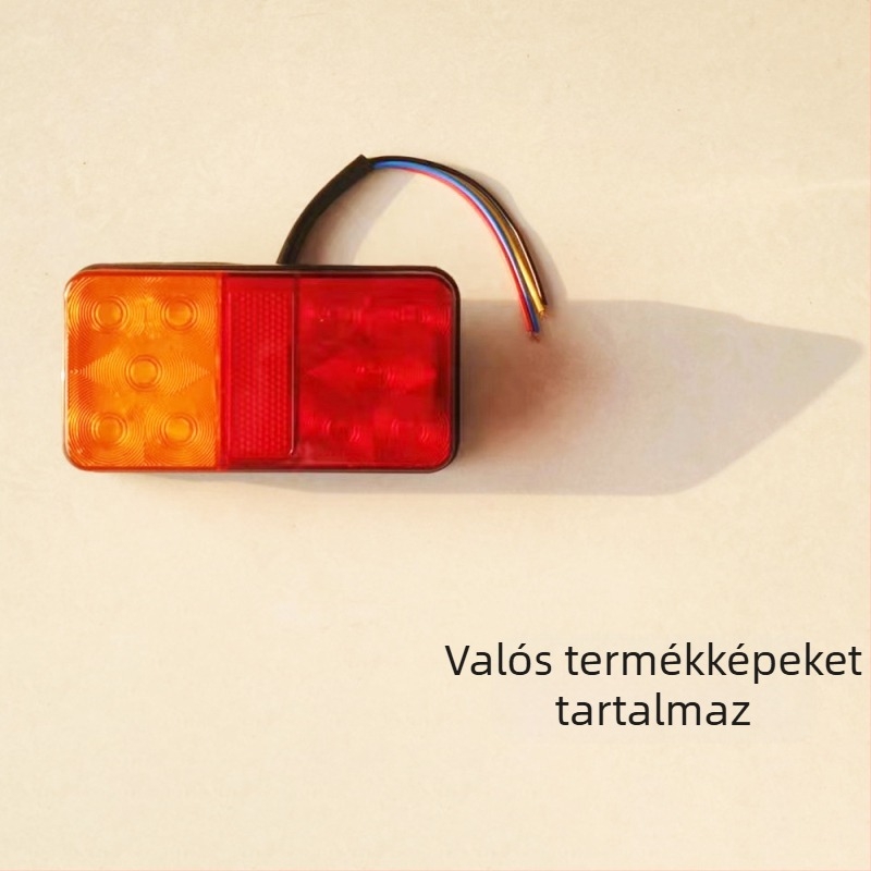 Teherautó hátsó lámpa, 10 LED, ABS/AS ház, 5W, 12V/24V, 2835 LED, univerzális illeszkedés (10LED; 5W; 12V/24V; 2835 LED; ABS/AS)