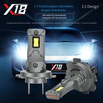 H7 LED autófényszóró – 26W, 9–12V, 5000 lm, IP68, alumínium ház