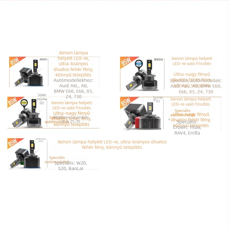 Autó LED fényszóró, D sorozat, 90W, 12V, 13000lm, IP67