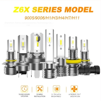 H7 LED autó lámpa, 12V, 18W, 2000LM, alumínium ház, 3570 LED-ek, IP65, élettartam 10000h