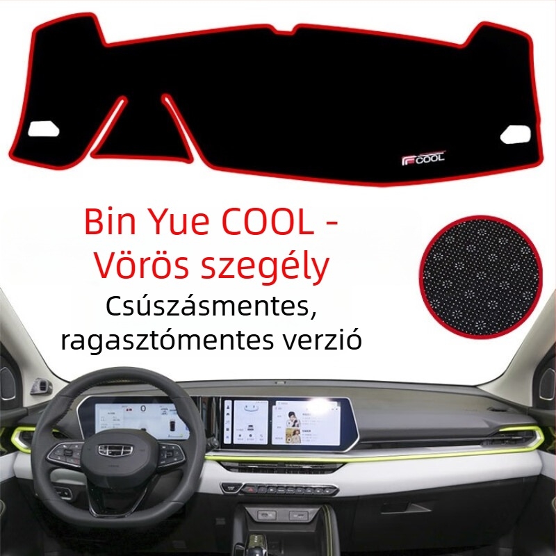 Geely Binyue COOL 2022-hez illő középkonzol anti‑glare párna, PVC