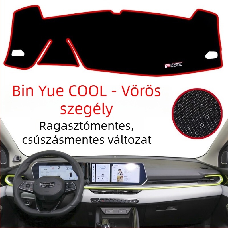 Geely Binyue COOL 2022-hez illő középkonzol anti‑glare párna, PVC