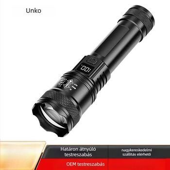 Újratölthető LED zseblámpa kézi működtetéssel, 5W, 800mAh