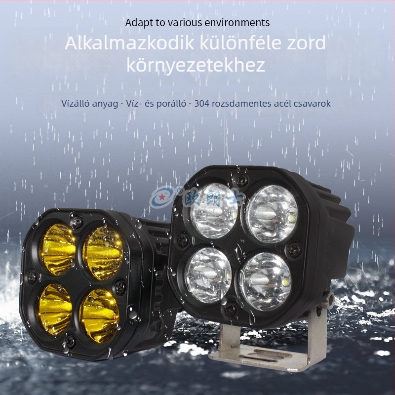 LKT 3 hüvelykes LED reflektor autókhoz és motorokhoz, 4 LED, 40W – terepi segédfény
