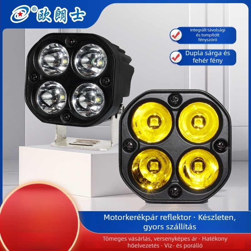 LKT 3 hüvelykes LED reflektor autókhoz és motorokhoz, 4 LED, 40W – terepi segédfény