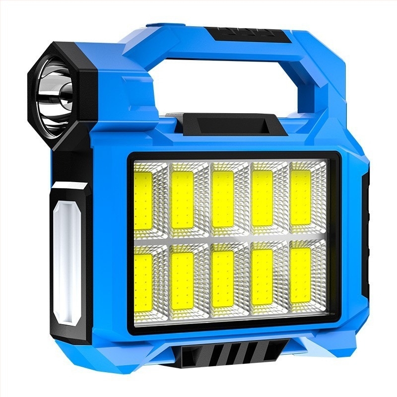 Napelemes hordozható LED munka lámpa kézi tekerő mechanizmussal, 20W, 2400 mAh akkumulátor