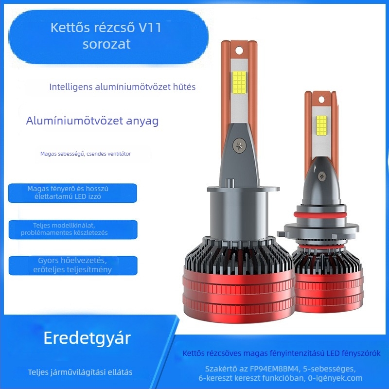 Autó LED fényszóró, 60W, 12000 lm, fókuszált fény, IP69 védelem, kompatibil H4/H7/H11/9005