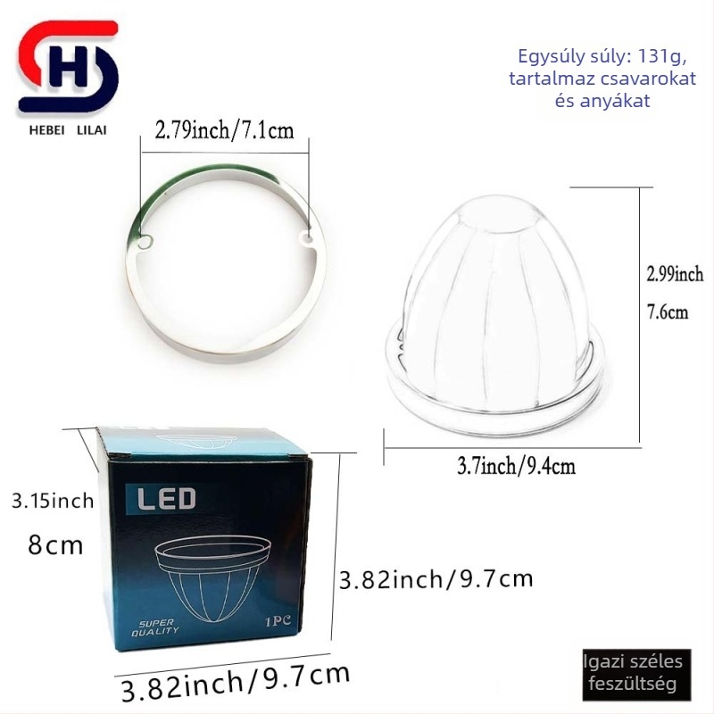 Teherautó oldalsó LED világítás, konus alakú tartóval, modell Liali-watermelon lantern, PC ház, OLED fényforrás, 30V, 1W, 8000h
