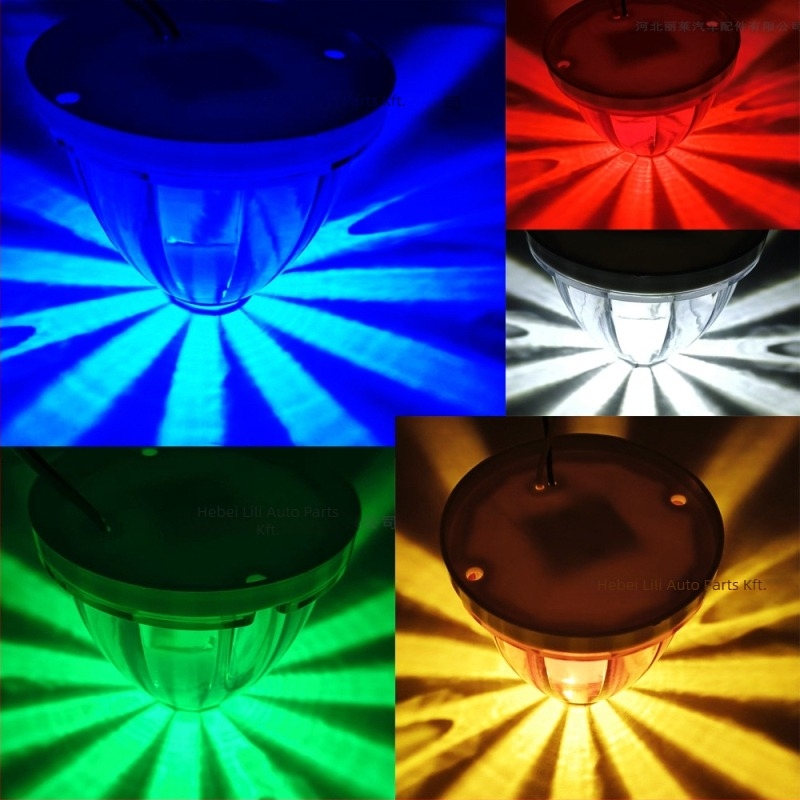 Teherautó oldalsó LED világítás, konus alakú tartóval, modell Liali-watermelon lantern, PC ház, OLED fényforrás, 30V, 1W, 8000h