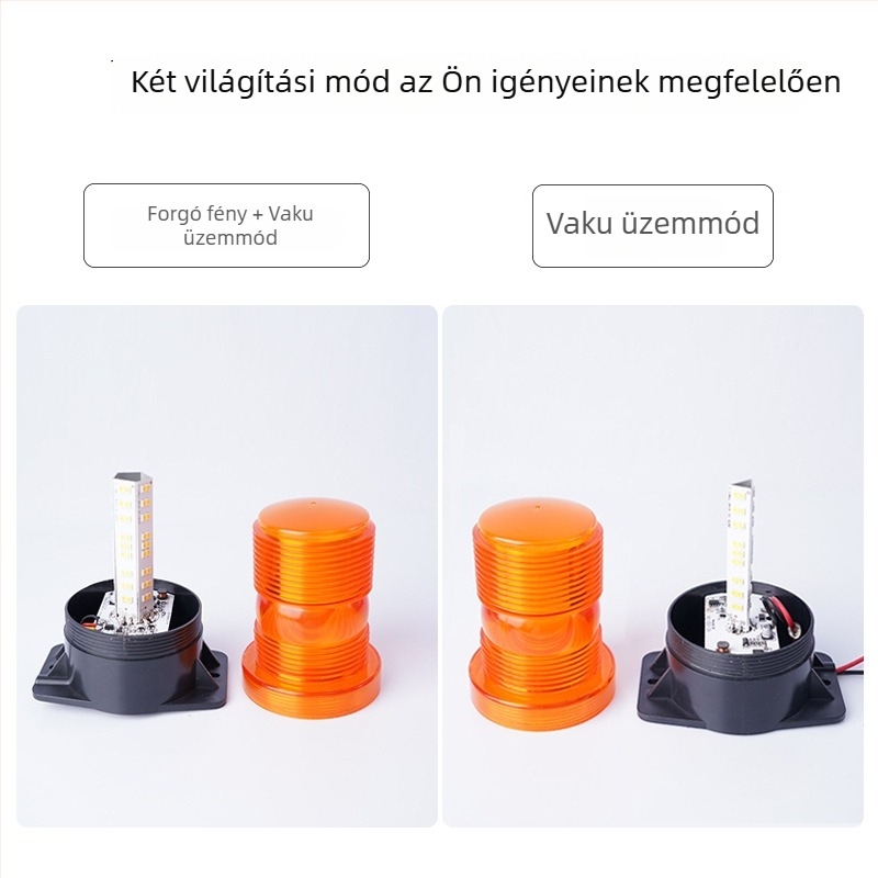 Mágneses autófigyelmeztető fény, vízálló, magas fényerősségű villanófény, 7W