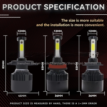 X7 autó LED fényszórók, négyoldali világítás, integrált magas és alacsony fény, 25W 12V IP68 2500LM