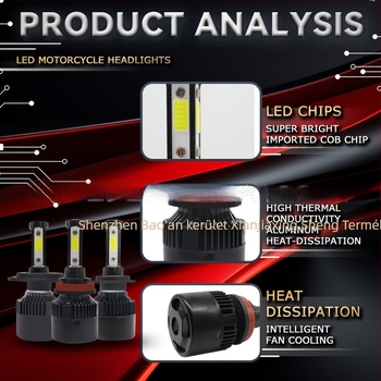 X7 autó LED fényszórók, négyoldali világítás, integrált magas és alacsony fény, 25W 12V IP68 2500LM