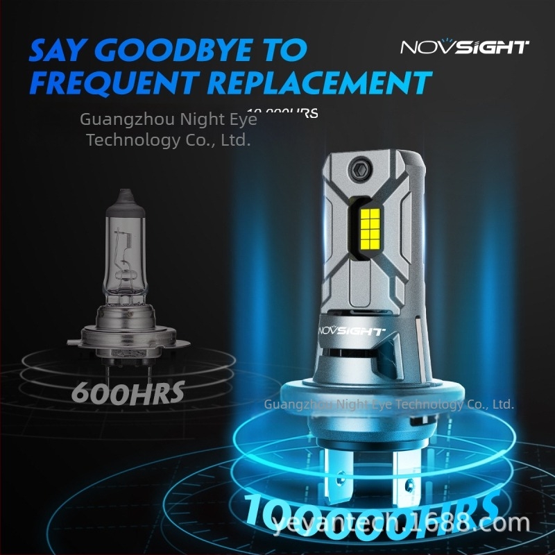 NovSight N64 H7 LED fényszórók, 60W párban, 12–20V, 12000LM párban, IP68