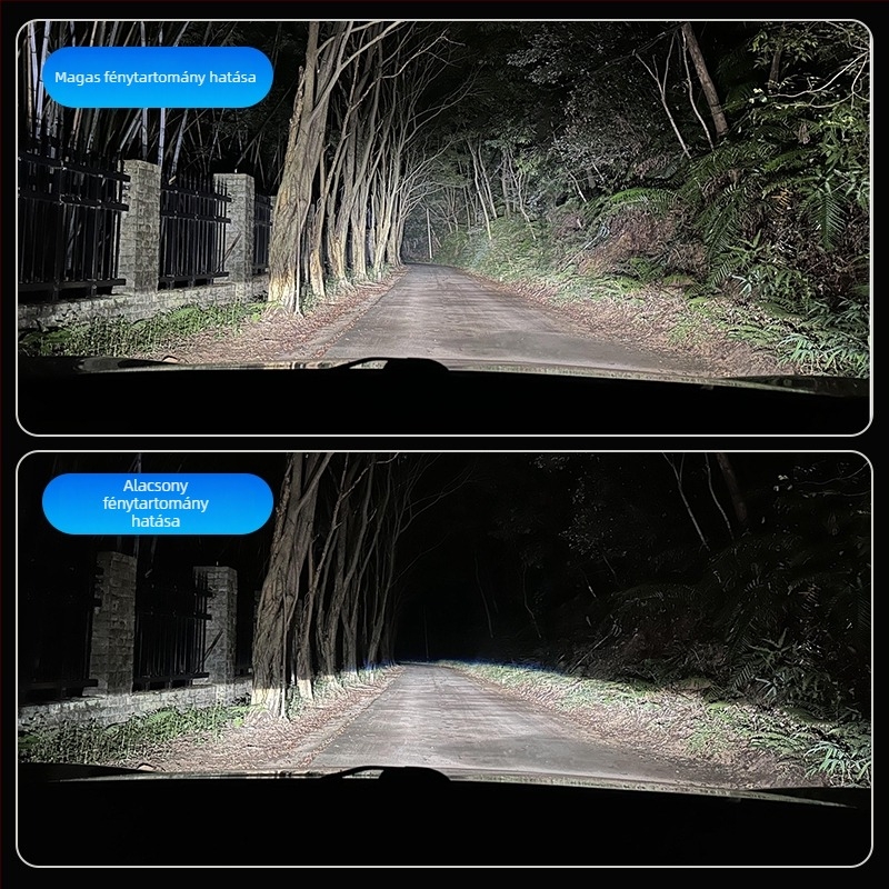 LED autófényszórók, 170W teljesítmény, 17000LM fényáram, 12V, IP68, alumínium ház