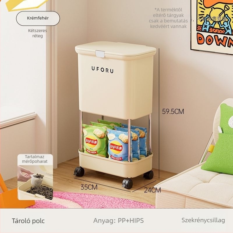 Macskatáplálék tároló tartály, zárható és nedvességálló, vákuum kialakítású, PP anyag; Márka Unique; Kapacitás: Egyéb; Behozatal: Nem; IP: Nem