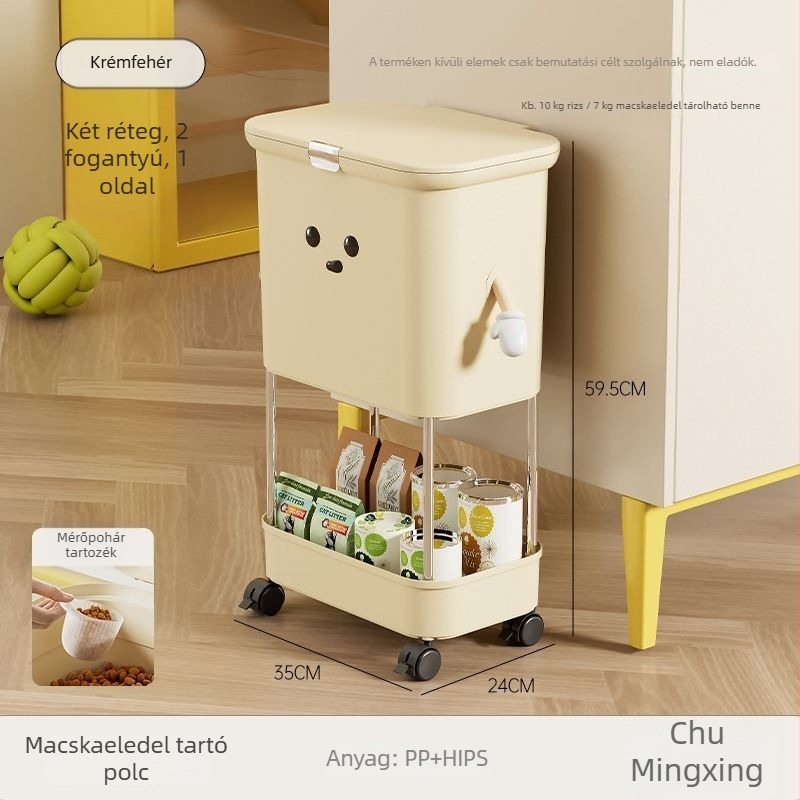 Macskatáplálék tároló tartály, zárható és nedvességálló, vákuum kialakítású, PP anyag; Márka Unique; Kapacitás: Egyéb; Behozatal: Nem; IP: Nem