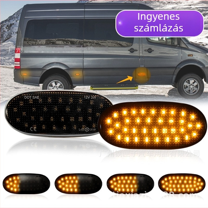 Mercedes-Benz Sprinter W906 2006 LED sárvédő oldalsó jelzőfény, 12V, 5W, 2835 LED, Alkatrész szám A0038202956