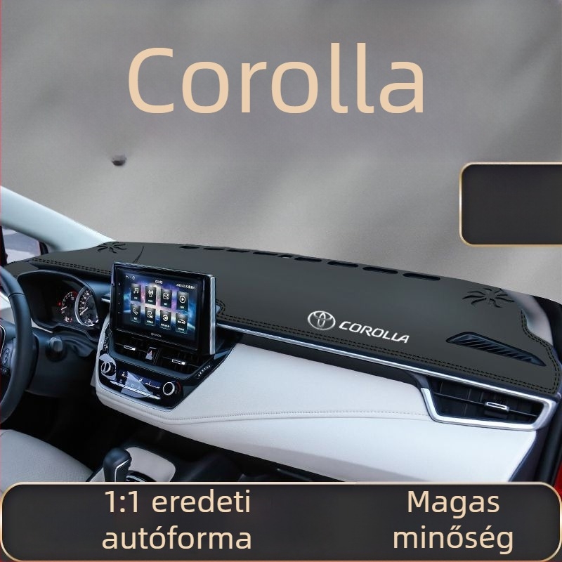 Toyota Corolla középkonzolhoz illő autóalkatrész – hőszigetelő és napvédő kárpitozás a műszerfalhoz, dekoratív kiegészítő