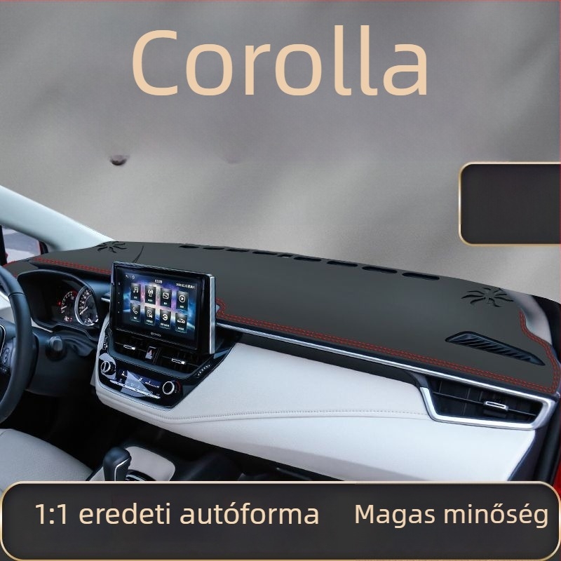 Toyota Corolla középkonzolhoz illő autóalkatrész – hőszigetelő és napvédő kárpitozás a műszerfalhoz, dekoratív kiegészítő