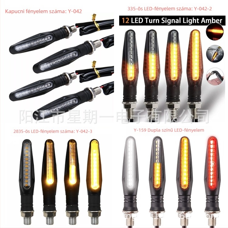 Motorkerékpár LED irányjelző 335/2835, 12V, 3W, 3500–4000K, élettartam 5000h