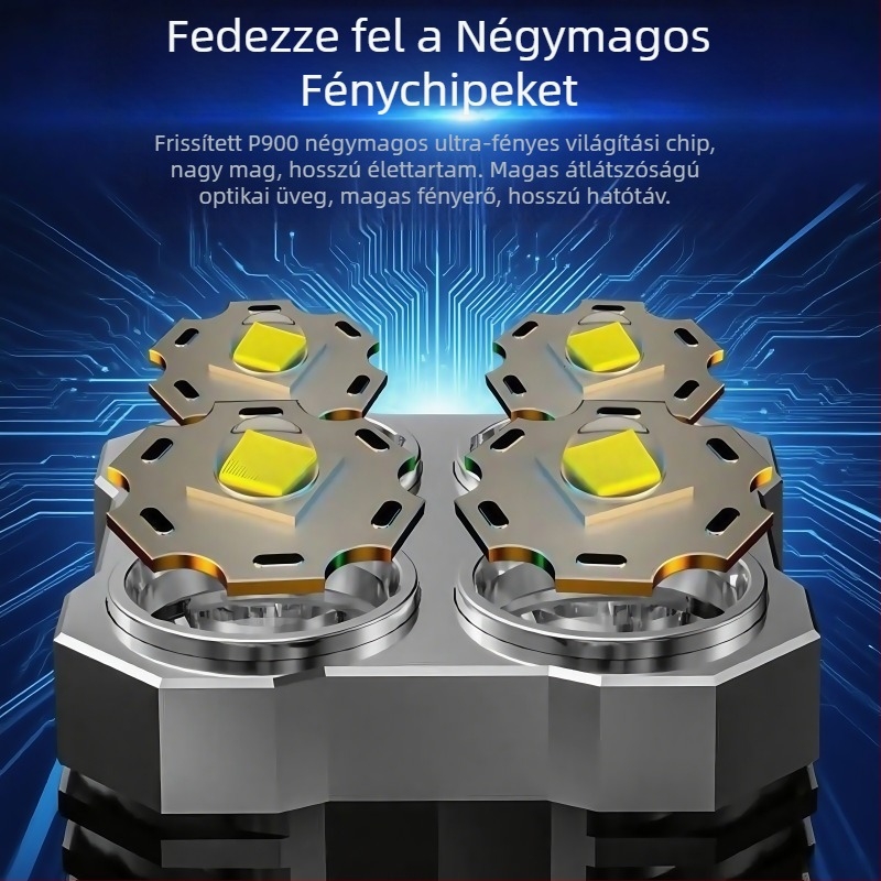 Feltölthető kültéri kézi zseblámpa, járőrszolgálati keresőfény, LED MSI Deer, 1W, ABS ház