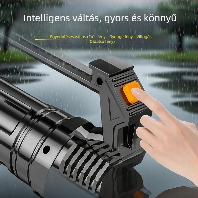 Feltölthető kültéri kézi zseblámpa, járőrszolgálati keresőfény, LED MSI Deer, 1W, ABS ház