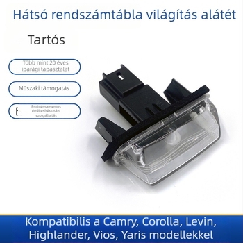 Hátsó rendszámtábla LED-es felújítása a Camry, Corolla, Levin, Highlander, Vios, Zhixuan, Yizhi modellhez