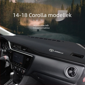 Toyota Corolla műszerfal és középső konzol napvédő matt, 2014–2018 modellekhez.