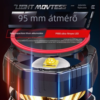 Töltésre képes LED elemlámpa - ABS ház, 4200mAh akkumulátor, 5W, 500 m+ hatótáv, kempingezéshez és járőrözéshez