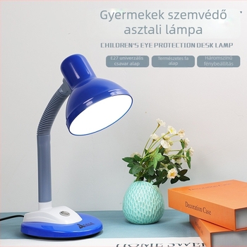 Vezetékes asztali lámpa vas árnyékkal, E7 csavaros foglalat, LED 6–10W, 220V, CRI ≥90