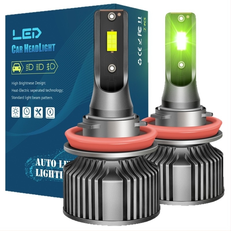 Lime zöld LED ködfényszóró H11 és 9006, nagy fényerő LED, H3 PSX24W/PSX26W 881