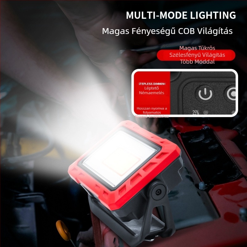 Mágneses LED munkalámpa Sq05, 6000–7000K, 2000 lm, 3.7V