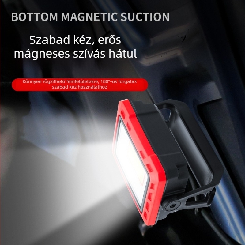 Mágneses LED munkalámpa Sq05, 6000–7000K, 2000 lm, 3.7V