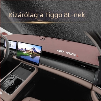 Tiggo 8L középső konzol és műszerfal napvédő matrica, logó nyomtatás, testreszabható belső kiegészítő, hivatalos magánmárka