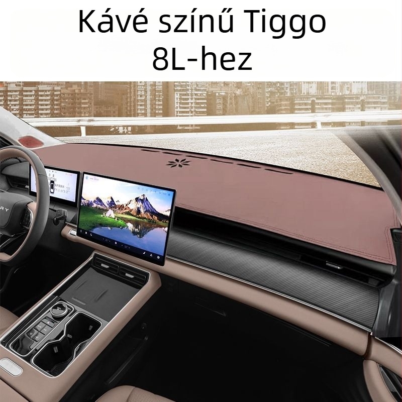 Tiggo 8L középső konzol és műszerfal napvédő matrica, logó nyomtatás, testreszabható belső kiegészítő, hivatalos magánmárka