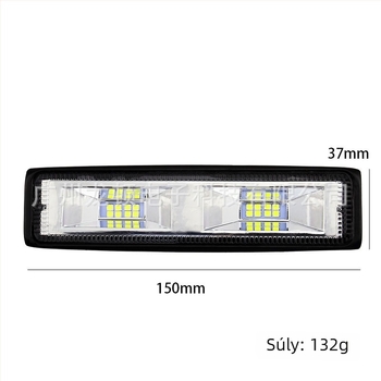 Autó LED munka lámpa 12-24V, egyenes formájú, 16 LED, 48W, 1800 lm, 7500K