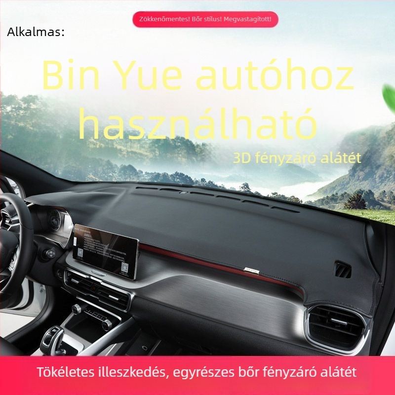 Binyue 3D műszerfal fényblokkoló matrac belső felújításokhoz és középső Konzol árnyékolóhoz