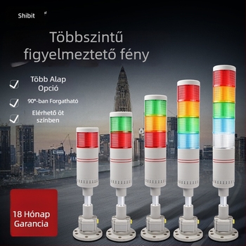 LED figyelmeztető lámpa gépi eszközökhöz, torony jelzővel, többszintű kijelző, 24V, EXZS60DH