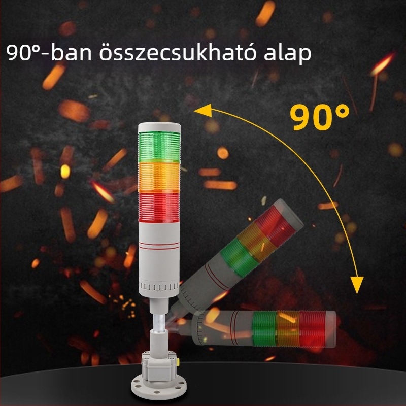 LED figyelmeztető lámpa gépi eszközökhöz, torony jelzővel, többszintű kijelző, 24V, EXZS60DH