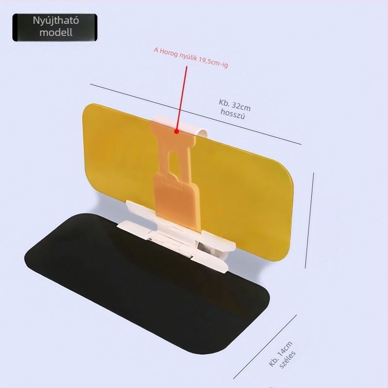 Autó nappali- és éjszakai anti-glare tükör a sofőr részére, anyag: akril-ABS, eredet: Zhejiang, minden évszakhoz, kód: 1596